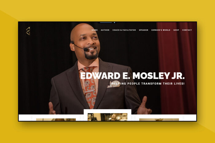 SC Creative Group client project - Edward Mosley Jr. Website Design