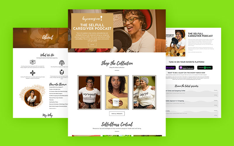 Client Pages Preview - Hey Caregiver