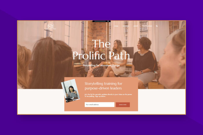 Client Work Preview - The Prolific Path website design